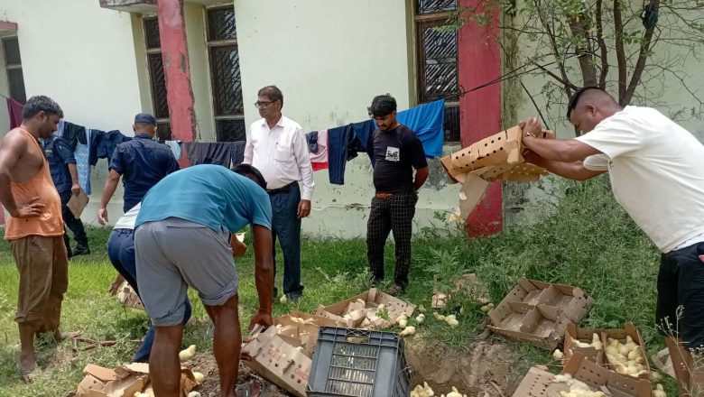 इलाका प्रहरी कार्यालय कृष्णानगर द्वारा अबैध चल्ला नष्ट